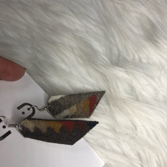 Pendleton Wool Handmade Earrings - Picture 2 of 4